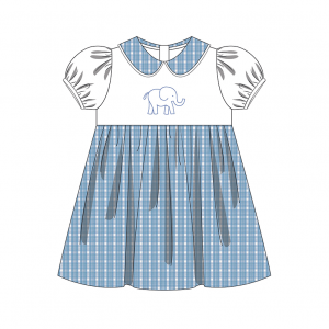 508CM-Mid-Chest-Short-Sleeve-Peter-Pan-Collar-Dress